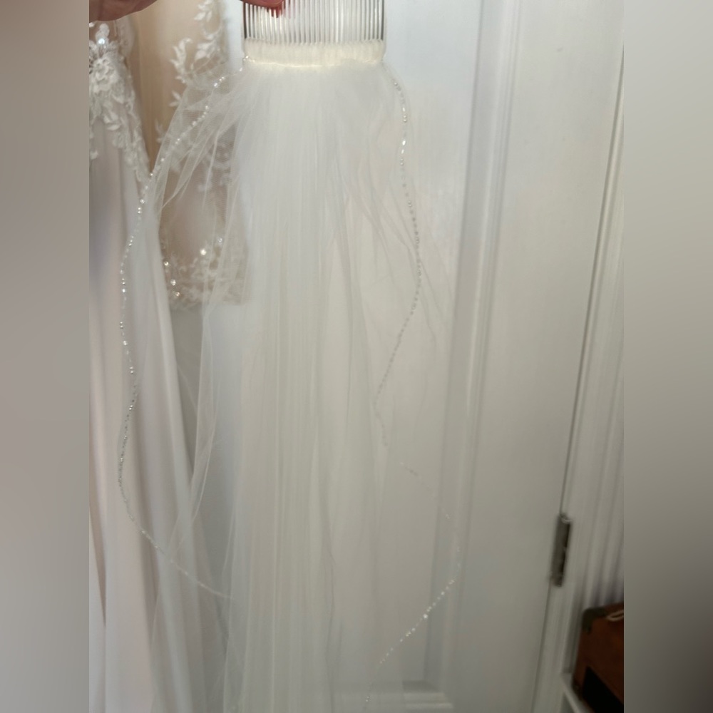 New Maggie Sottero “Madilyn” Wedding Dress/Gown Ivory/Nude Size 8. Includes Veil - Picture 15 of 16